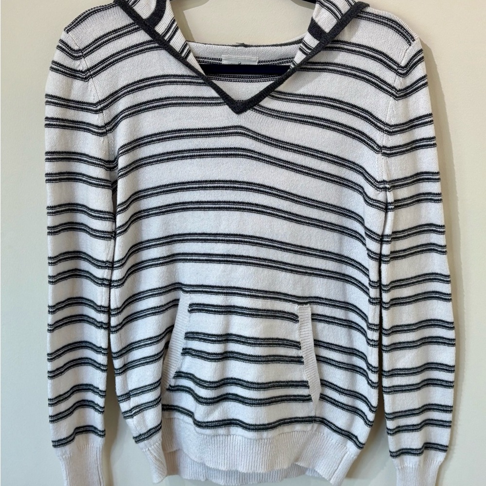 Lou & Grey Super Comfortable Striped V-Neck Women's Sweater